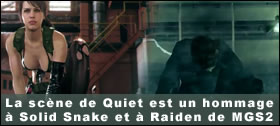 Dossier - La scne de Quiet est un hommage  Solid Snake et  Raiden