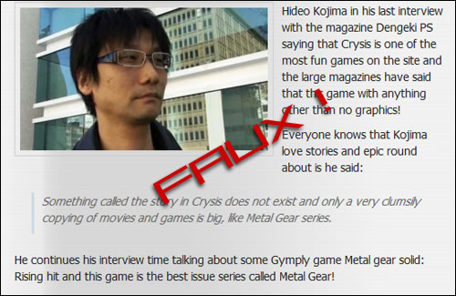 Article Bidon Hideo Kojima