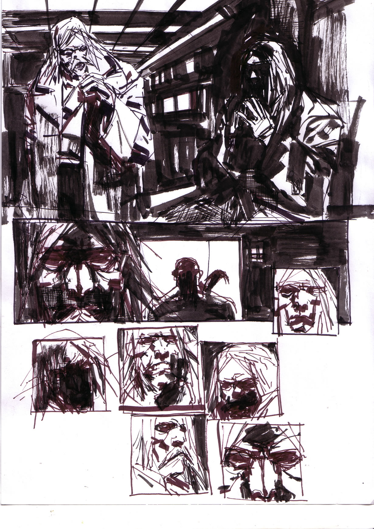 Ashley Wood dessin original Metal Gear Solid