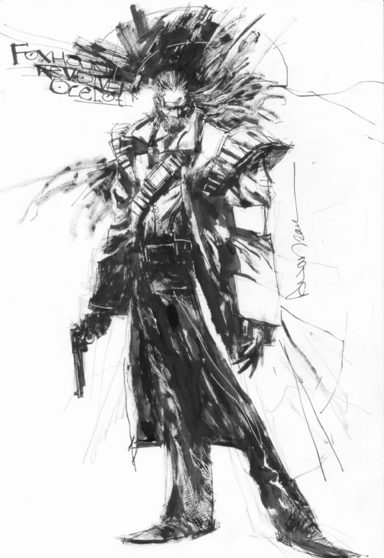 Ashley Wood dessin original Metal Gear Solid