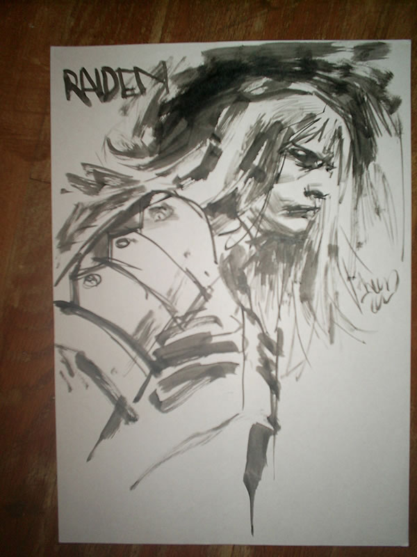 Ashley Wood dessin original Metal Gear Solid