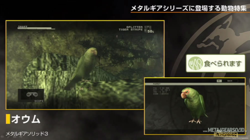 Kojima Station : Les animaux dans Metal Gear (Solid)