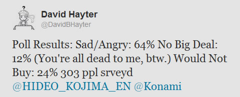 Sondage David Hayter voix de Snake