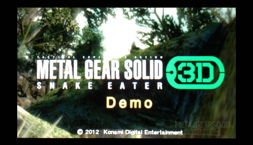 Demo Metal Gear Solid: Snake Eater 3D