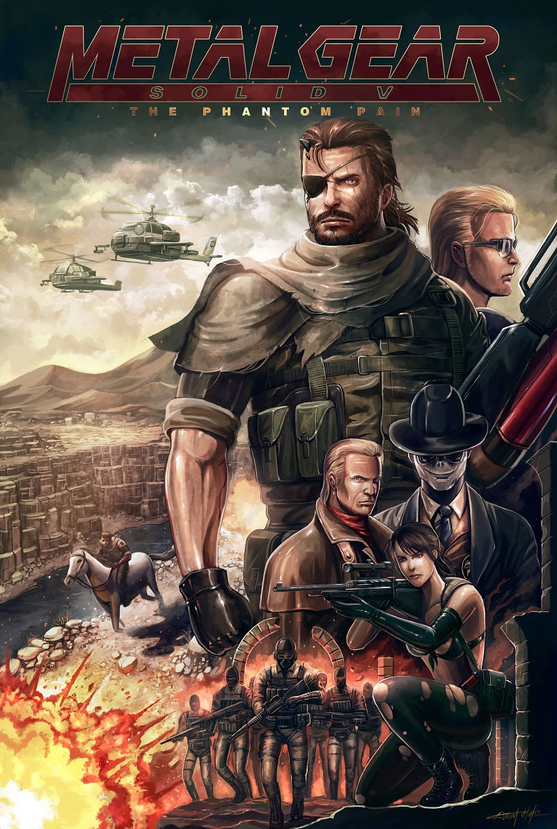 Six affiches de Metal Gear Solid V ralises comme celles des films des annes 80