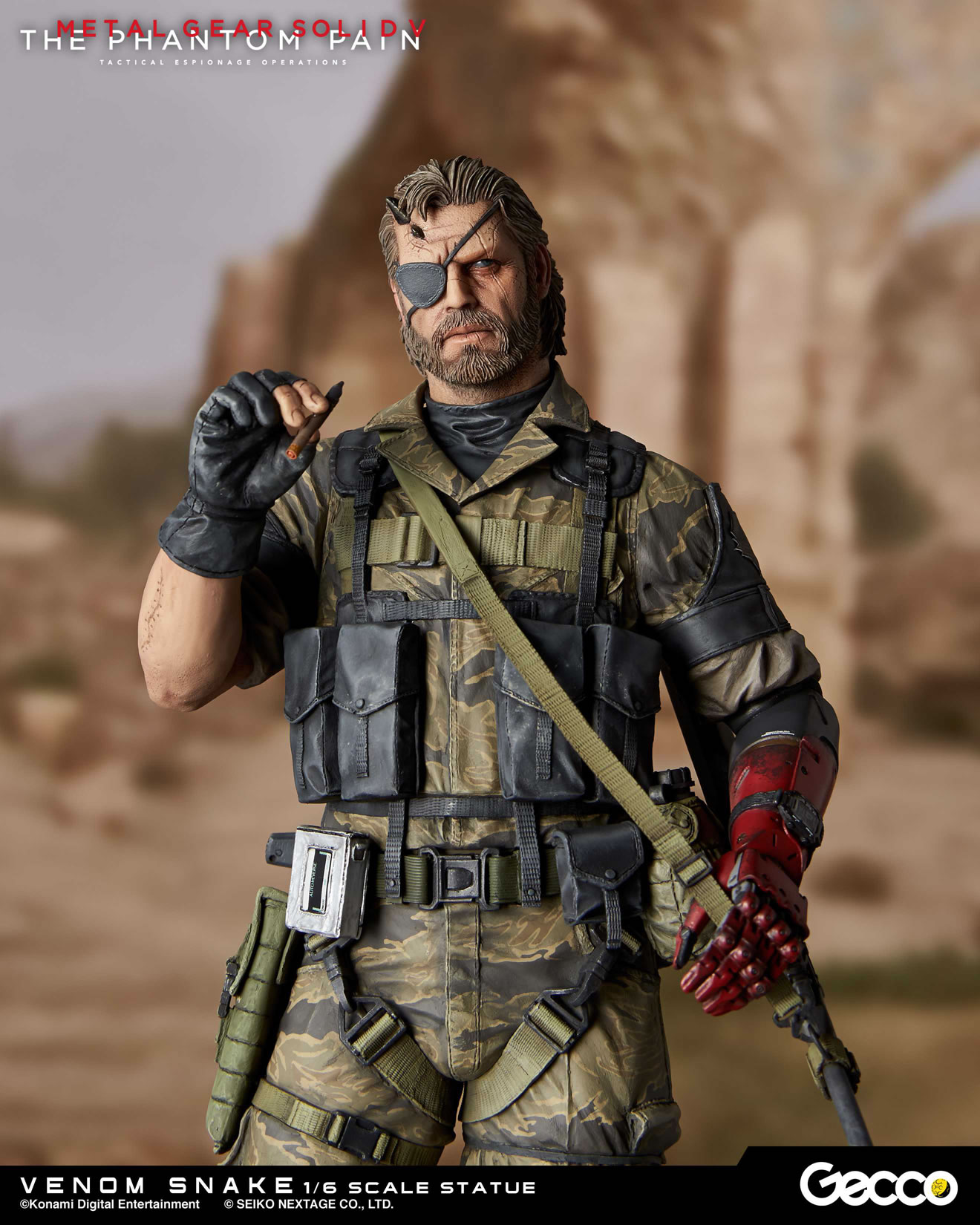 Des photos et une date pour les statuettes Gecco de Venom Snake et D.D.