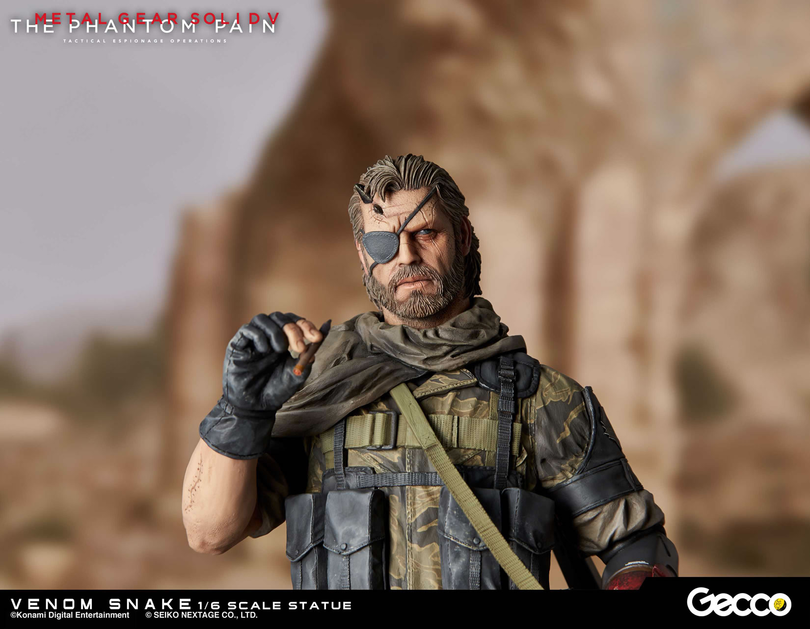 Des photos et une date pour les statuettes Gecco de Venom Snake et D.D.