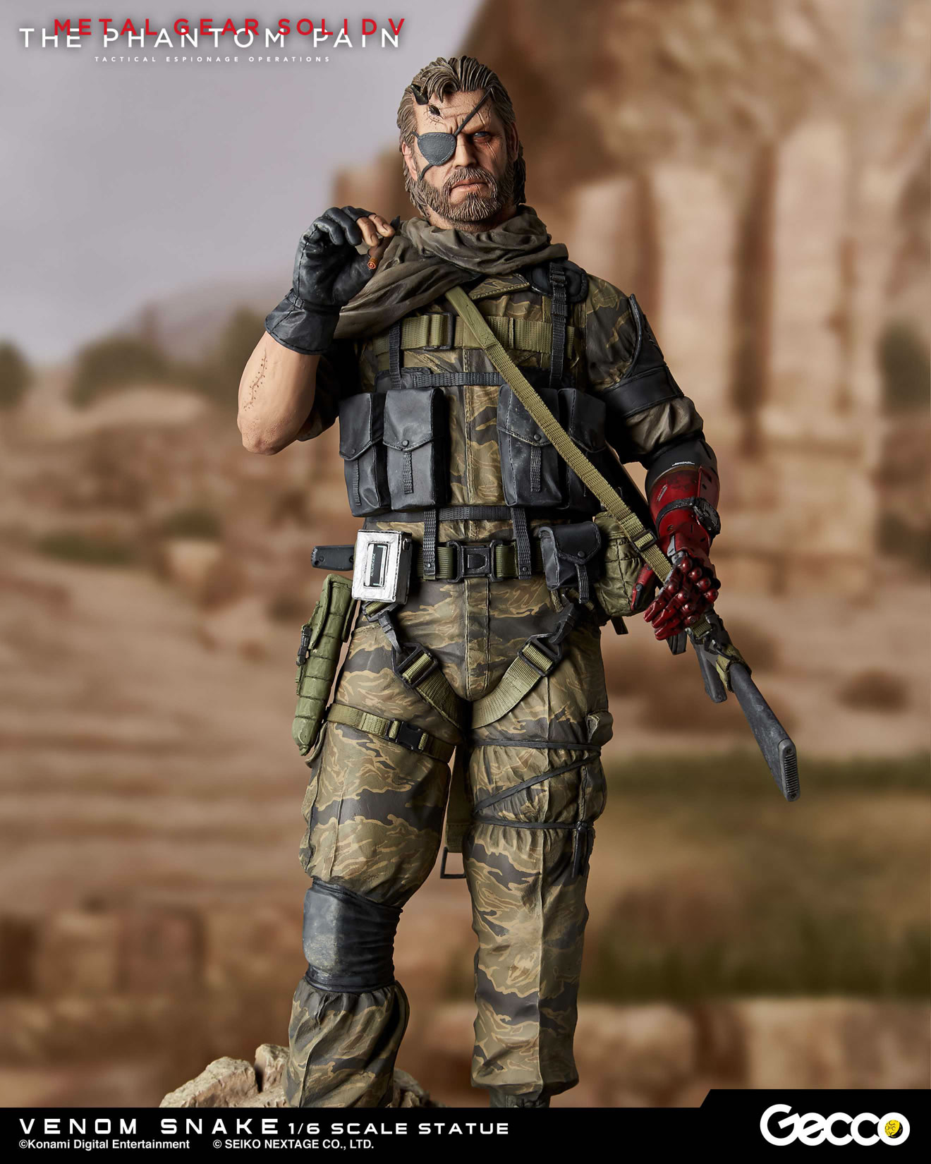 Des photos et une date pour les statuettes Gecco de Venom Snake et D.D.