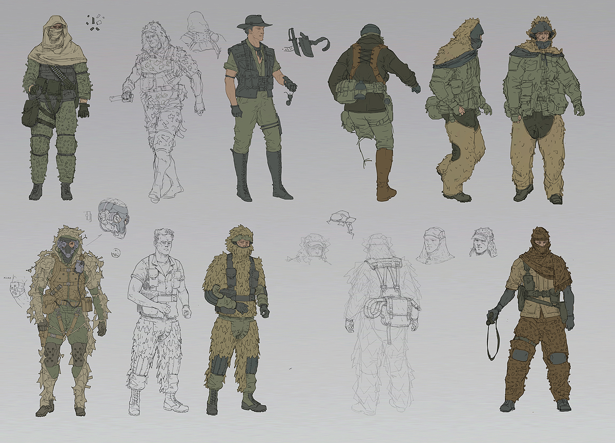 Une flope d'artworks de Metal Gear Online par A.J. Trahan