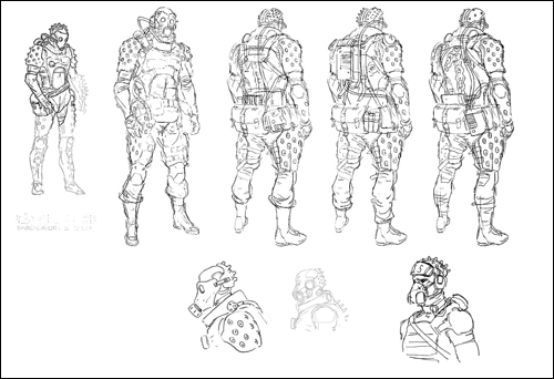 Une flope d'artworks de Metal Gear Online par A.J. Trahan