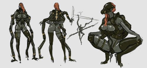 Quelques artworks de Mistral dans Metal Gear Rising Revengeance