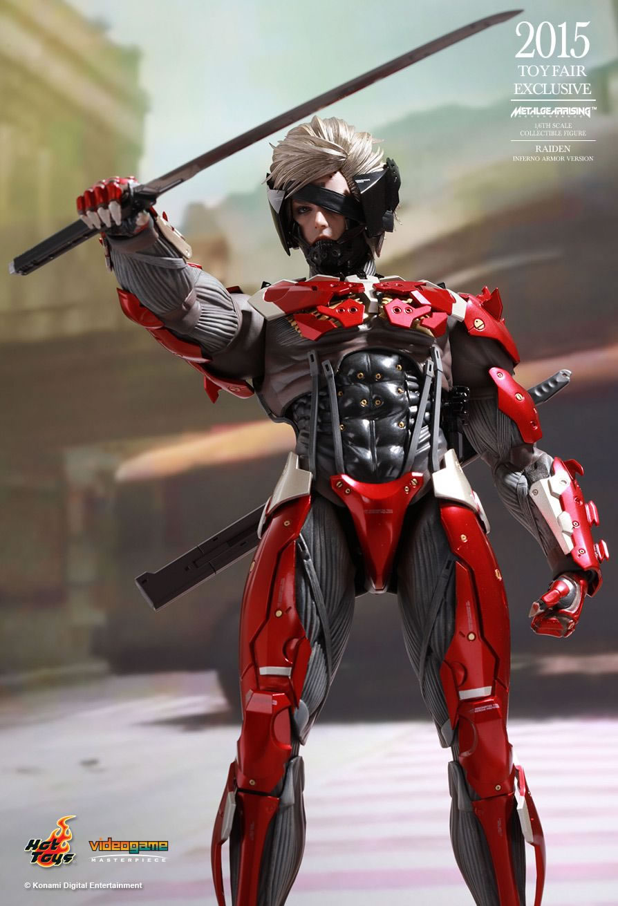 Raiden voit rouge avec une nouvelle figurine Hot Toys 'Inferno Armor Version'