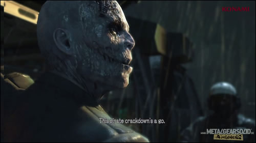Metal Gear Solid Ground Zeroes Homme visage brûlé