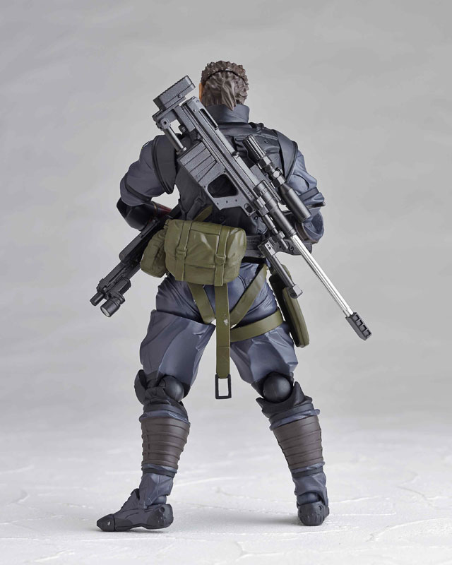 La figurine Vulcanlog de Venom Snake en Sneaking Suit illustre et date