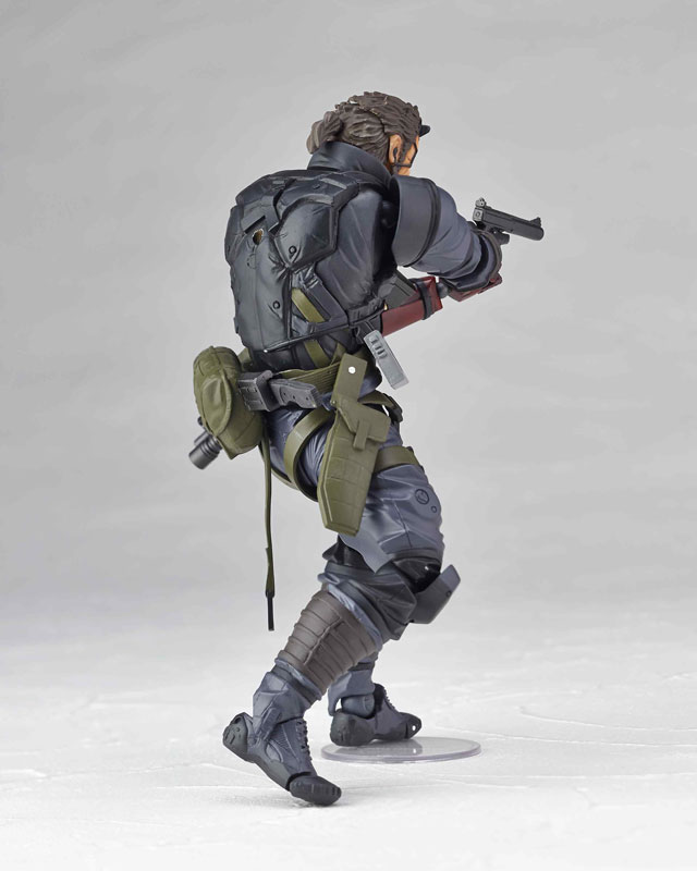 La figurine Vulcanlog de Venom Snake en Sneaking Suit illustre et date