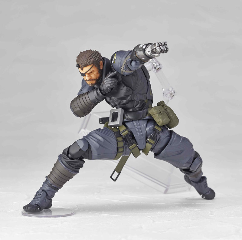 La figurine Vulcanlog de Venom Snake en Sneaking Suit illustre et date