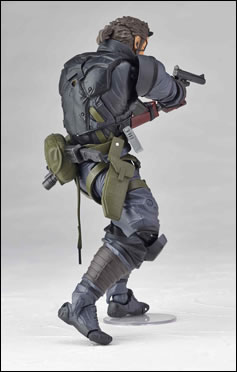 La figurine Vulcanlog de Venom Snake en Sneaking Suit illustre et date