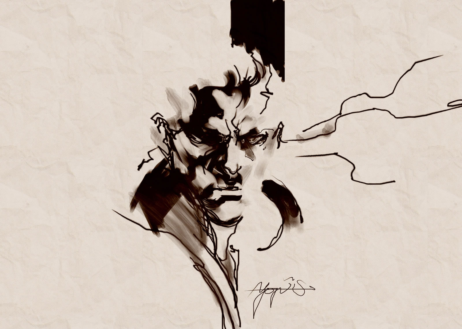 Metal Gear Art Studio : Yoji Shinkawa en action